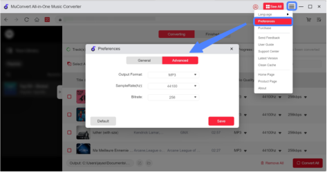 Adjust Output Settings