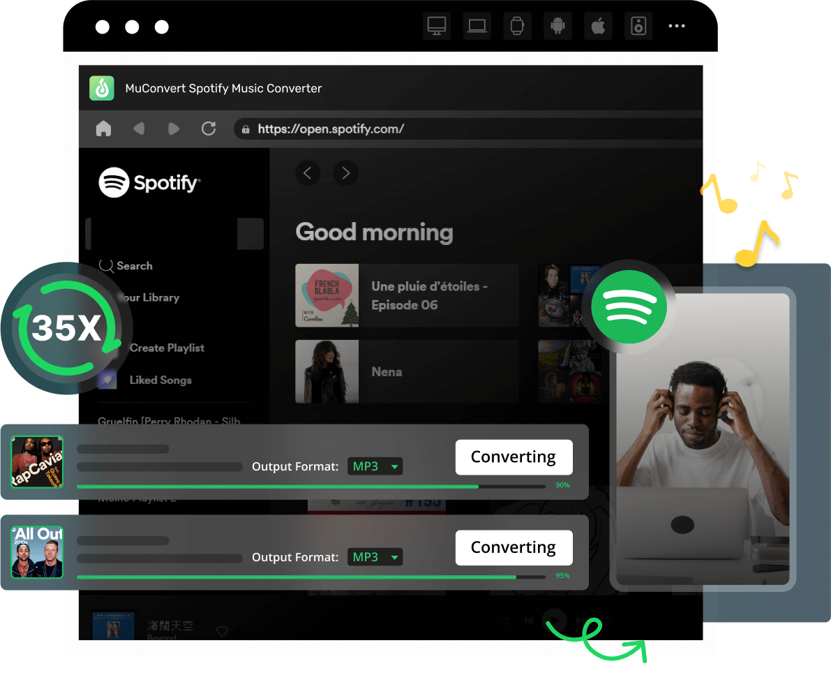 MuConvert Spotify Music Converter Features