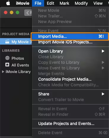 Agregue Apple Music a iMovie en Finder