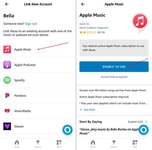 Add Apple Music to Sonos Alexa