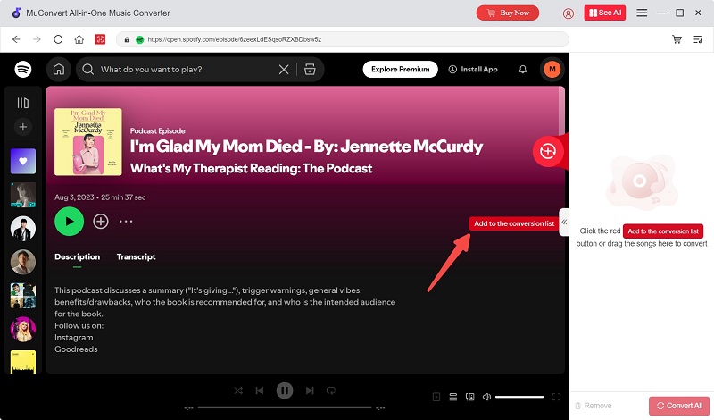 Add Audiobook to Convert