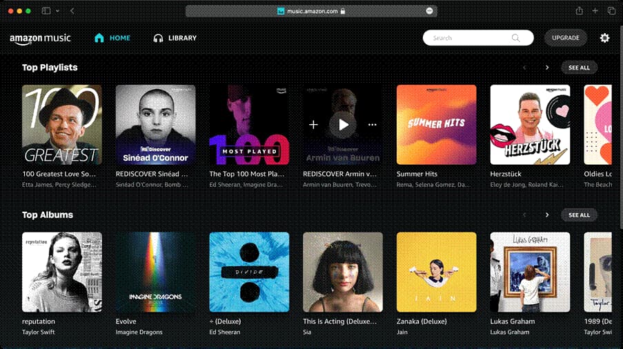 Amazon Music Interface