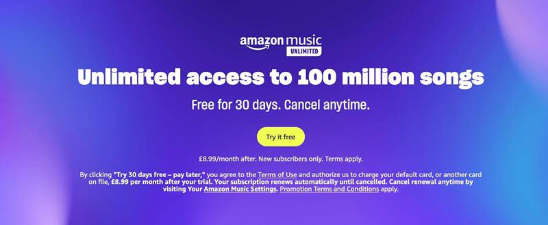 Subskrypcja muzyki Amazon