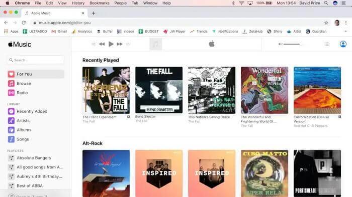 Apple Music Web Player Homepage