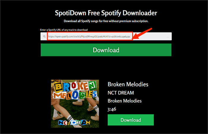 Télécharger des chansons Spotify avec SpotiDown