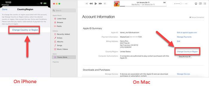 Change Your Country and Region on iPhone/Mac