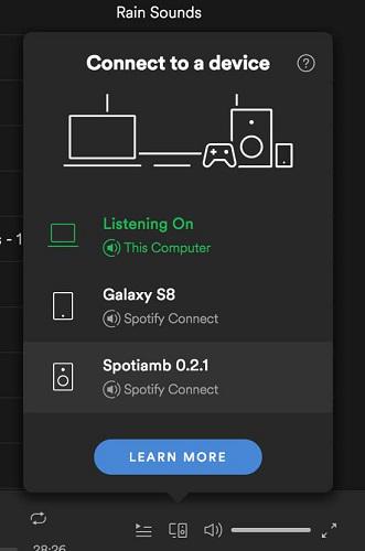 Check Spotify Connect to Play on Right Device