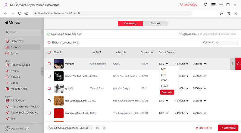 Select Output Format