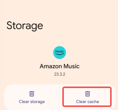 Clear Amazon Music Cache