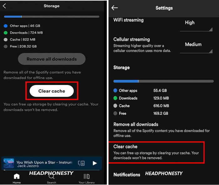Clear Spotify Cache on Mobile Devices