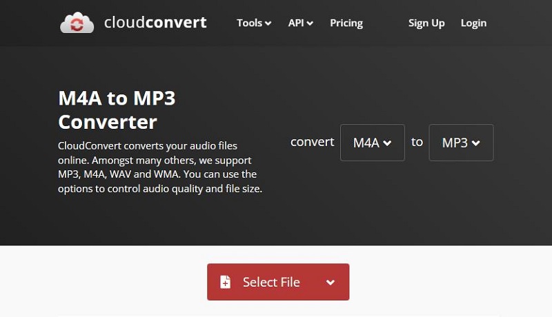 CloudConvert M4A to MP3 Converter