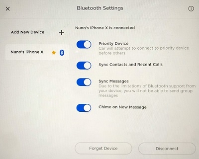 Connect Phone with Tesla via Bluetooth