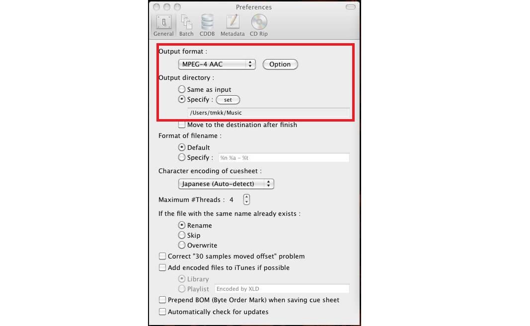 Convert ALAC to MP3 with XLD
