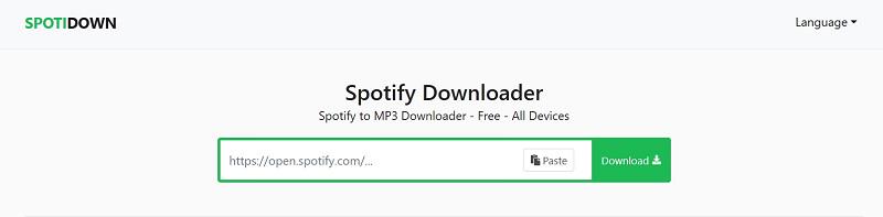 Convert Spotify OGG to MP3 Online Free with SpotiDown