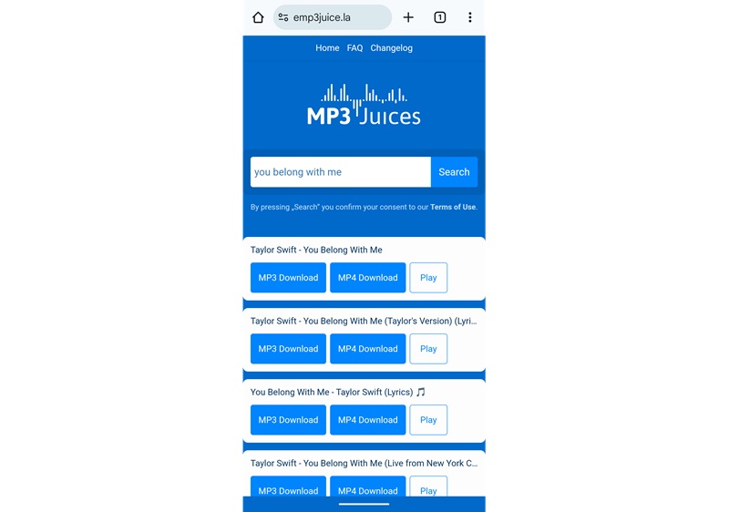 Download Music from Spotify to Phone via MP3Juices