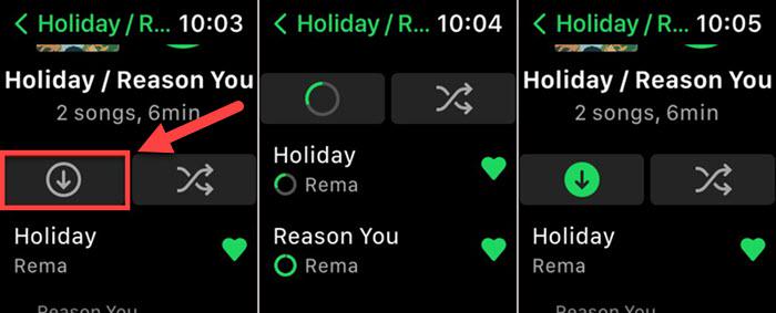 Pobierz playlistę Spotify na Apple Watch