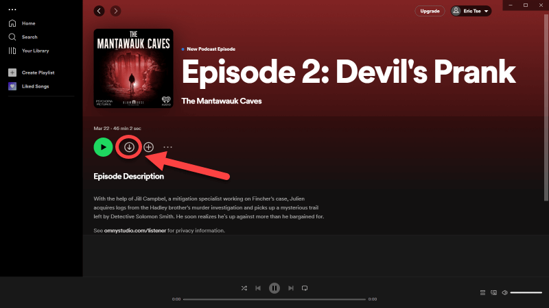 Descargue Spotify Podcast a través de la aplicación de escritorio