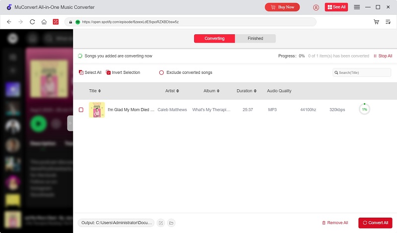 Downloading Spotify Audiobook to MP3