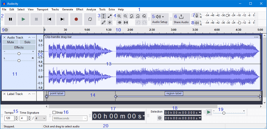 Process of recording audio and exporting it as MP3