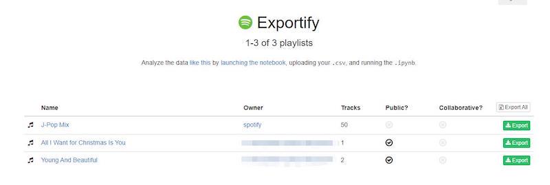 Use Exportify to Export Spotify Playlist to Excel