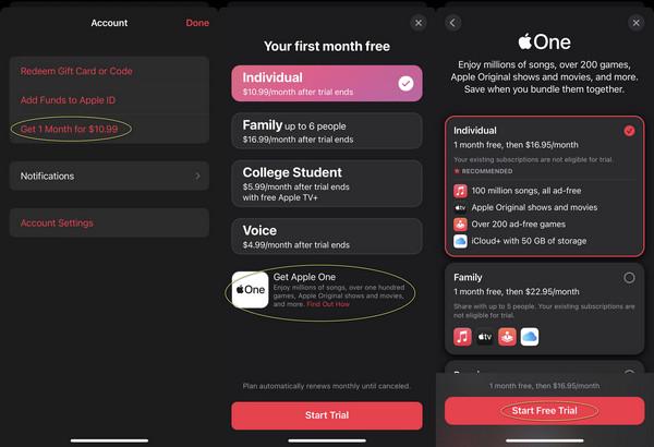 Directly Activate Apple One Free Trial in Apple Music