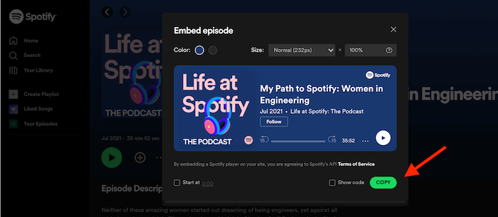 Use Spotify Playlist Embed Code to Share on Websites