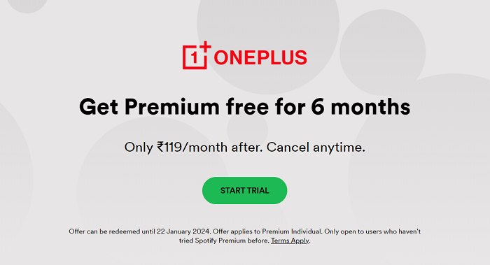 Get Spotify Premium Free OnePlus