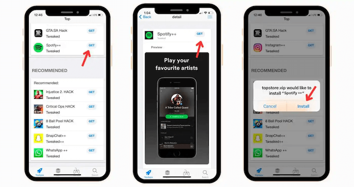 Get Spotify++ on iOS from TopStore