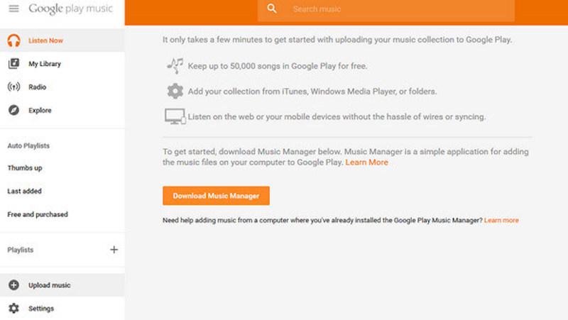 Upload iTunes Music with Google Play Music Website