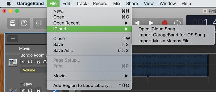 Import Apple Music to GarageBand on Mac