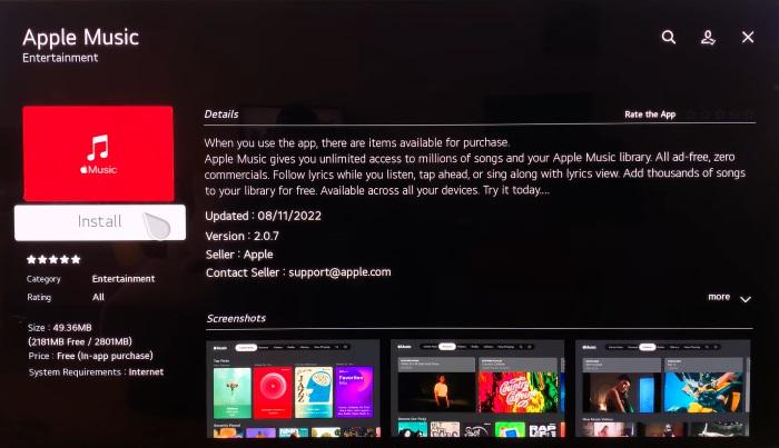 Install Apple Music on Android TV