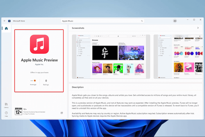 Install Apple Music Preview App