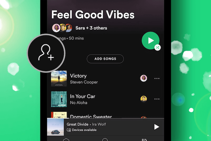 Invite Spotify Account to Collaborative Playlist