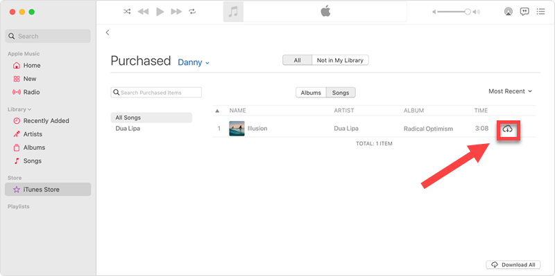 Convertir M4P en M4A via un retéléchargement dans iTunes