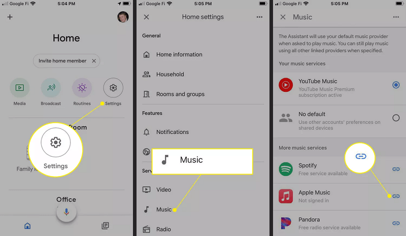 Link Apple Music to Google Home