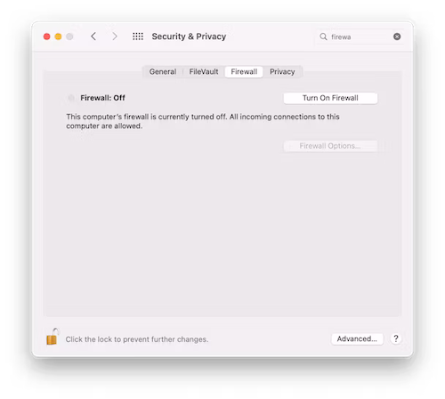 Mac Turn Off Firewall