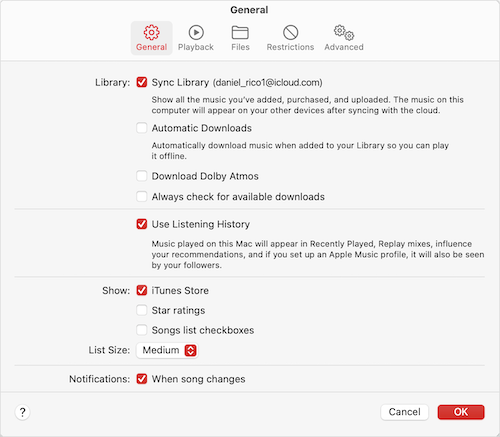 App musicale Mostra iTunes Store