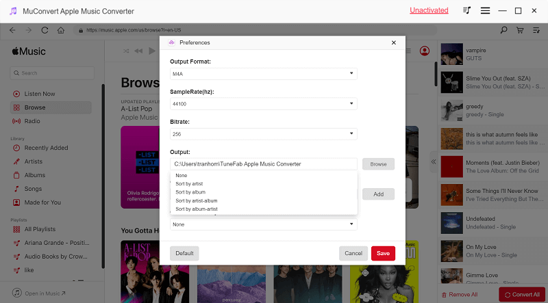 Customize Output Parameters