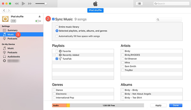 Metti Spotify su iPod Nano
