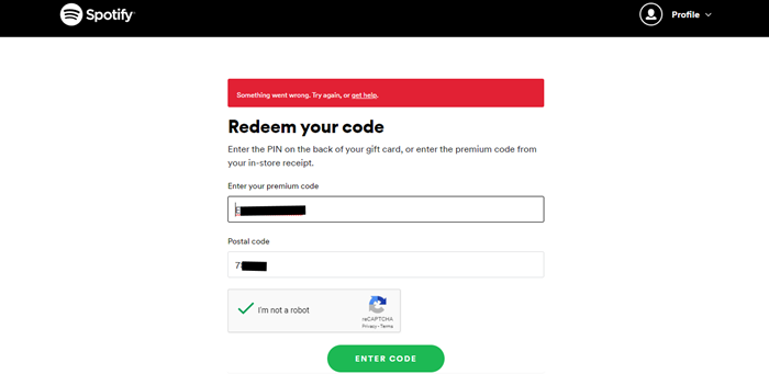 Redeem Spotify Gift Card