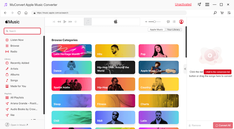 Search For Apple Music Songs to Convert