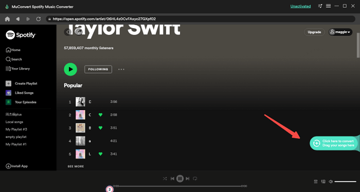 Select Spotify Music to Convert