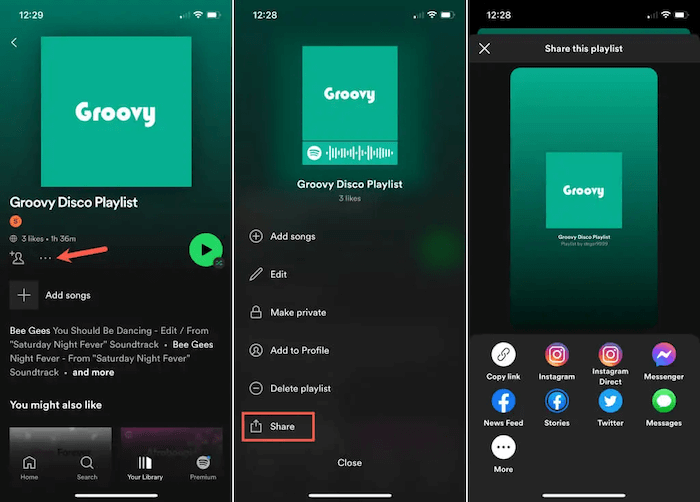Share Spotify Playlist to Social Media Platforms