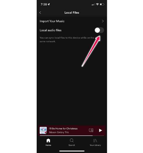 Show Spotify Local Files Phone