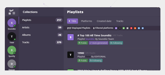 Soundiiz Spotify to Tidal