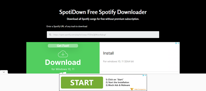 SpotiDown Online Free Spotify Downloader