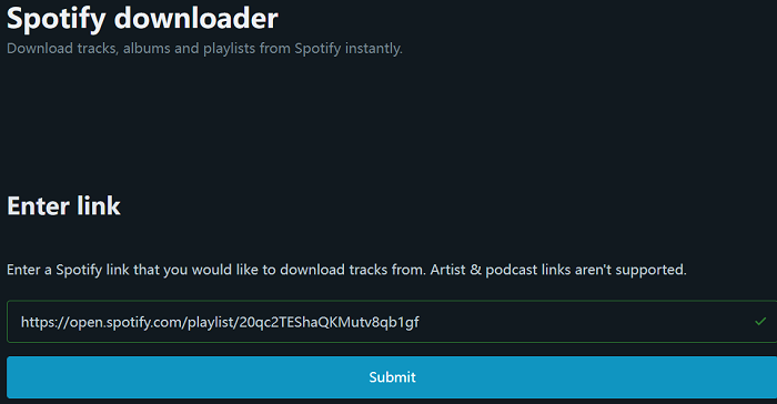 Download Spotify Playlist to MP3 with Online Downloader