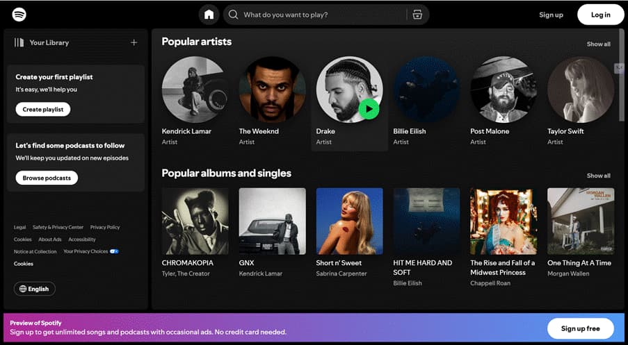 Spotify Interface