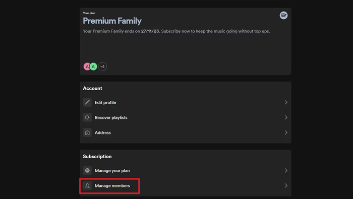 Spotify Premium Family Invite Members