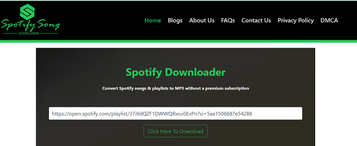 Download Spotify from SpotifySongDownloader